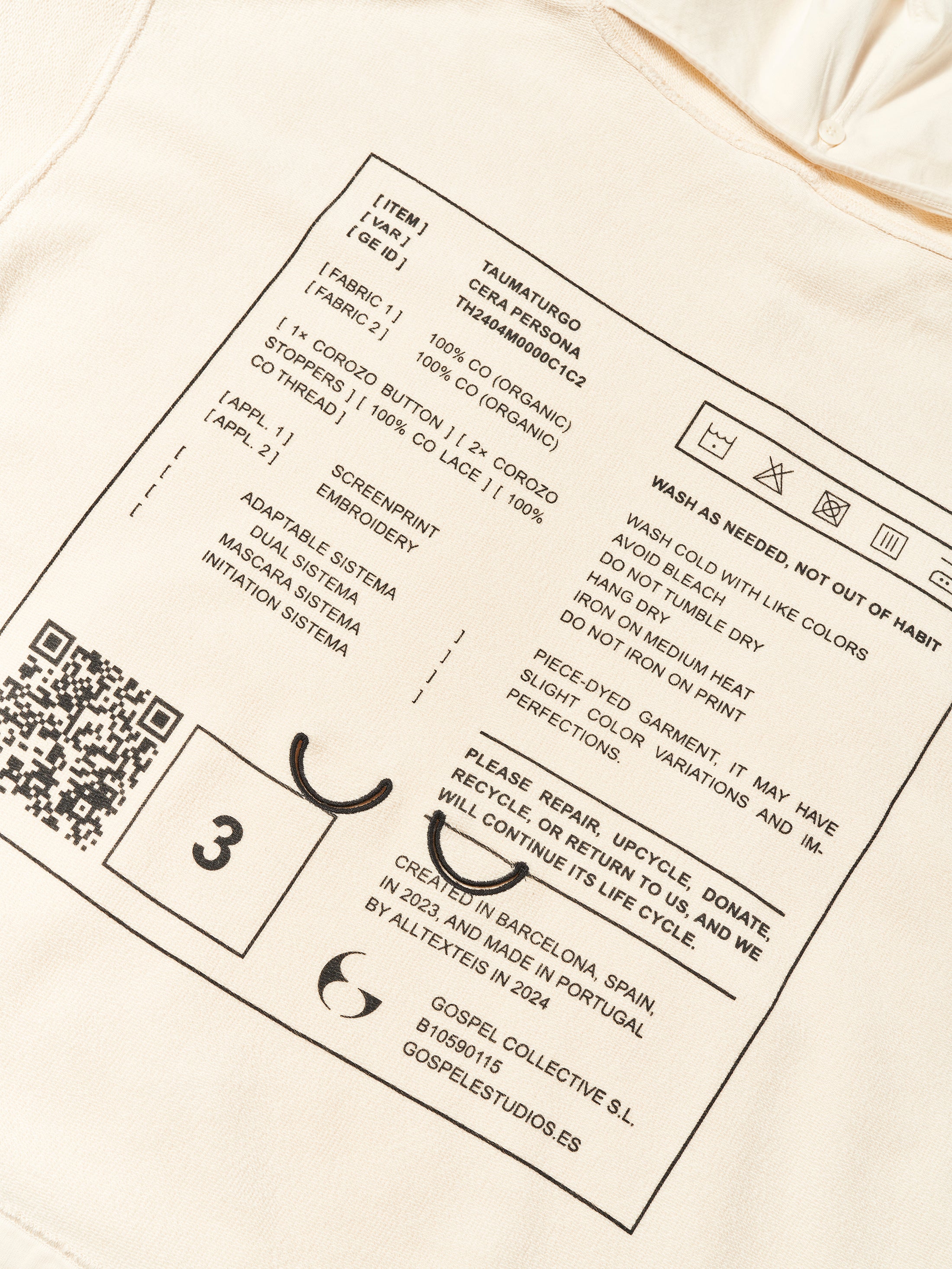 GOSPEL ESTUDIOS: TAUMATURGO CERA PERSONA HOODIE (Fig. 1)