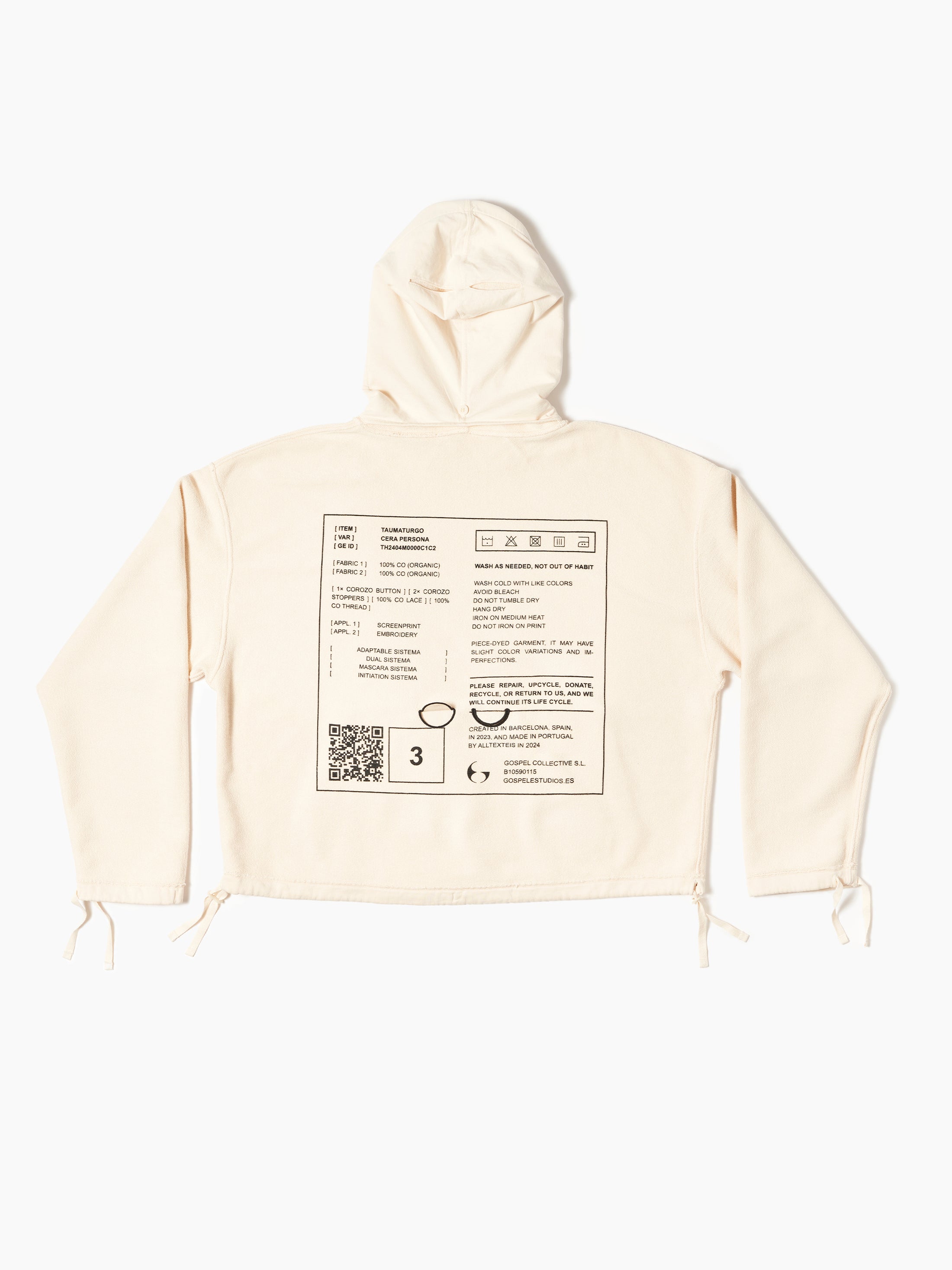 GOSPEL ESTUDIOS: TAUMATURGO CERA PERSONA HOODIE (Fig. 1)