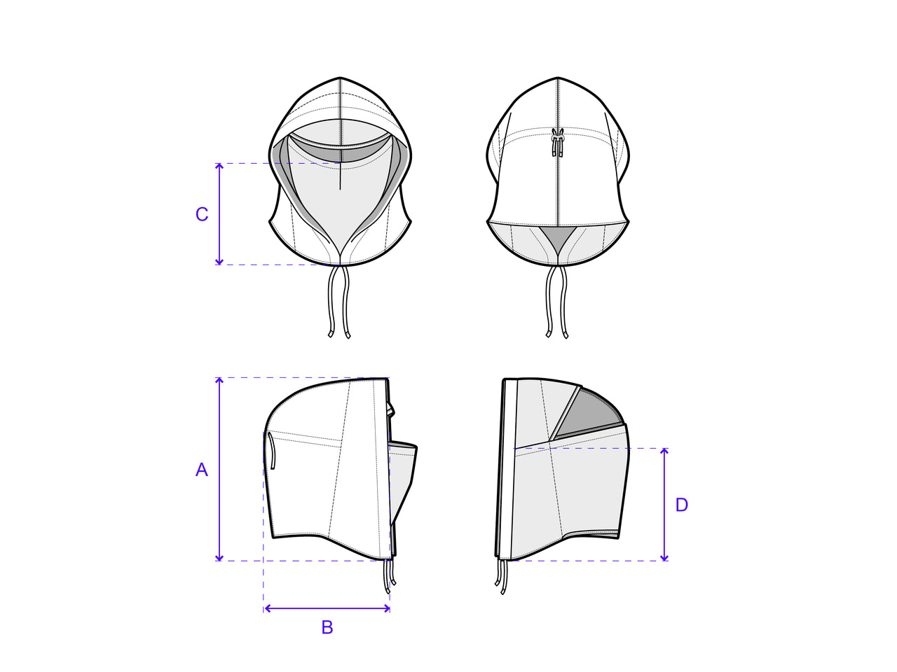 GOSPEL ESTUDIOS: ARCANA ORQUÍDEA HOODMASK (Sizing reference)