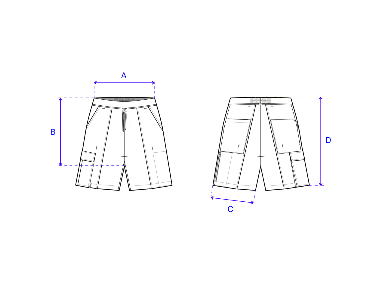 GOSPEL ESTUDIOS: BELEÑO PANTANO SHORTS (Sizing reference)