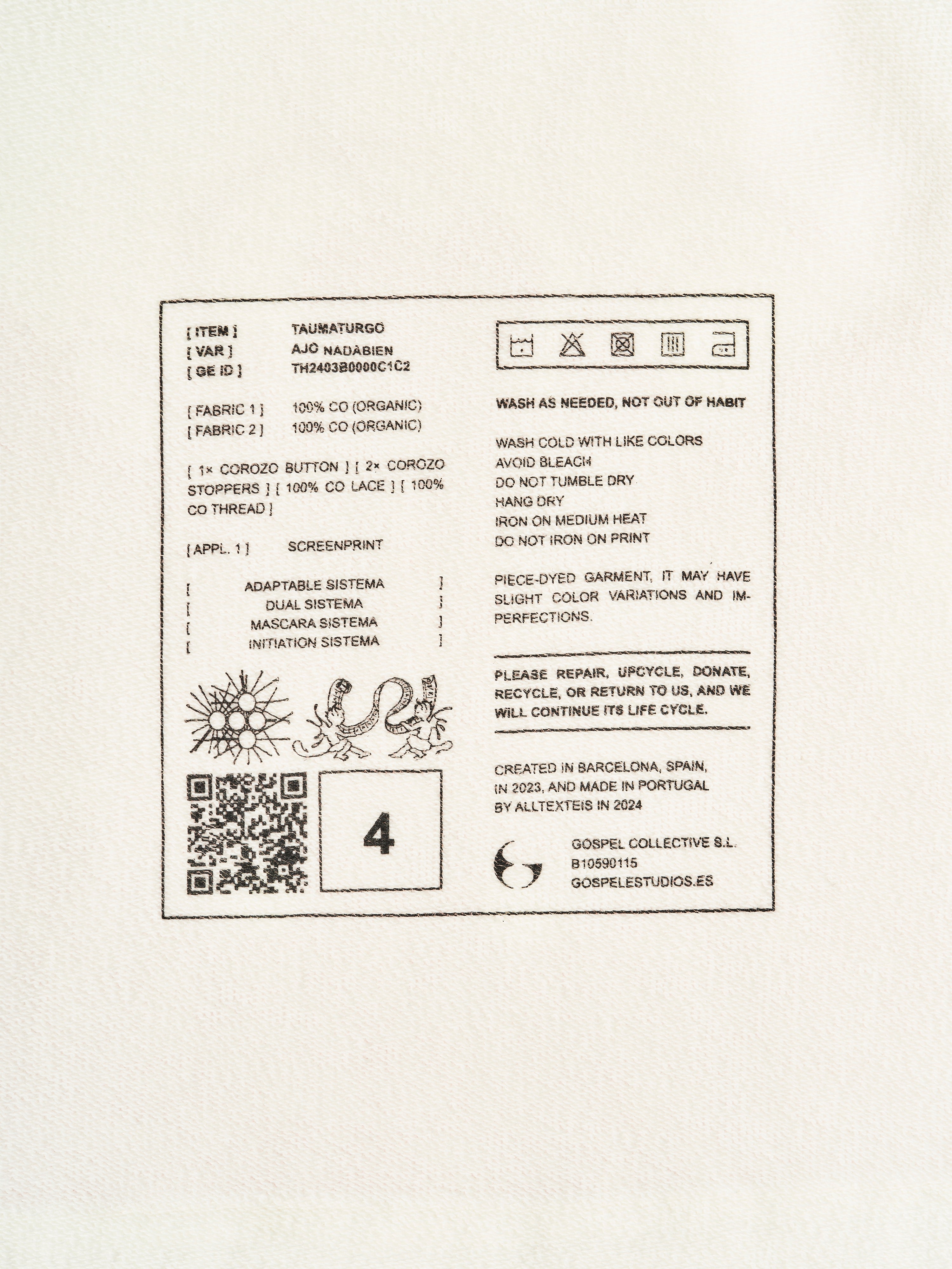 GOSPEL ESTUDIOS: TAUMATURGO AJO NADABIEN HOODIE (Fig. 1)